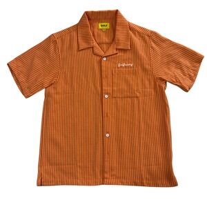 Golf Wang Mens Orange White Knit Tyler the Creator Button Down Shirt Medium